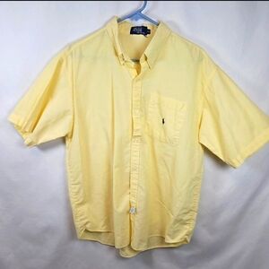 Polo Ralph Lauren Shirt Men’s XL Yellow Short Sleeve Vintage Casual